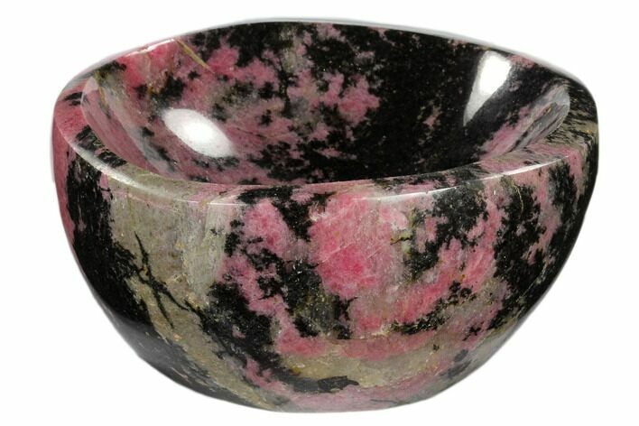 Polished Rhodonite Bowl - Madagascar #117970